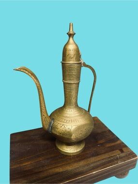 Vintage Brass India Ewer Pitcher